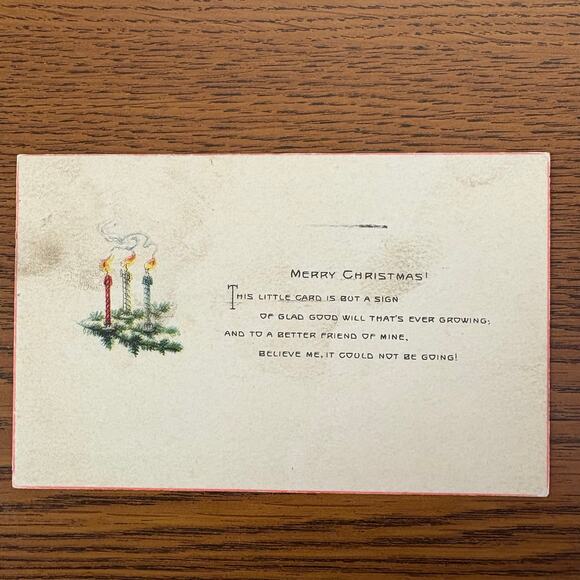 Antique Christmas Holiday Postcards Lot of 6 Early 1900s Nature Home Vintage - Picture 2 of 16